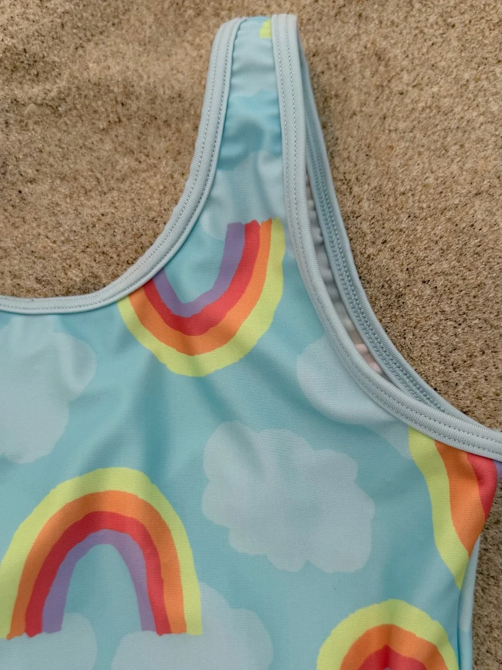 Reima Girl’s Blue Rainbow Cloud Girls' One-Piece Swimsuit